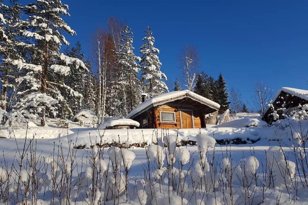 Egen Stuga Och Vedeldad Bastu Linghed Exterior foto
